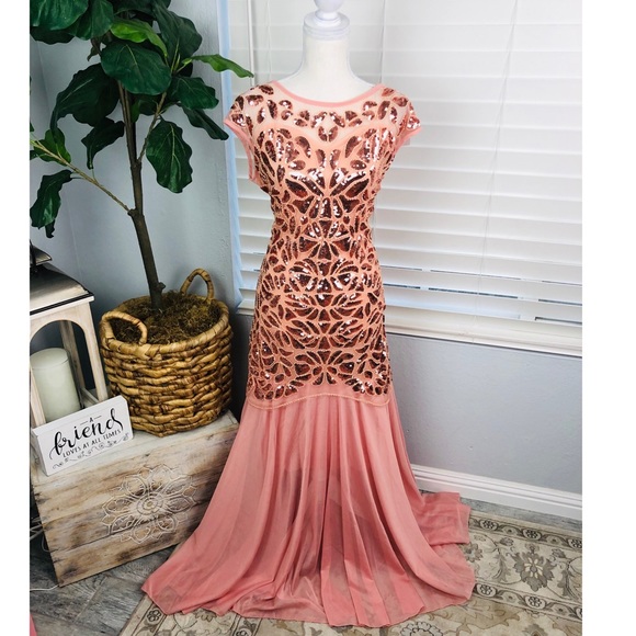 Pretty Guide Dresses & Skirts - Women 's 1920s Black Sequin Gatsby Maxi Long Evening Prom Dress
